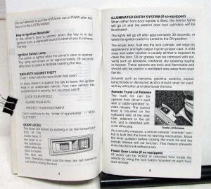 1986 Chrysler New Yorker Owners Operators Manual Orginal