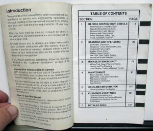 1988 Chrysler New Yorker Landau Owners Operators Manual Orginal