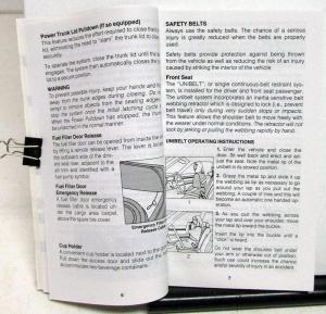1988 Chrysler Dynasty Owners Operators Manual Orginal