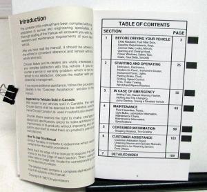 1988 Chrysler New Yorker Turbo Owners Operators Manual Orginal