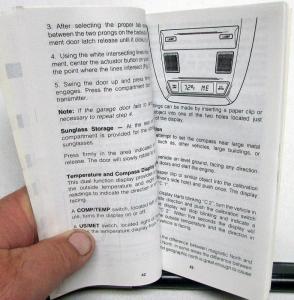 1989 Chrysler 5th Avenue Owners Operators Manual Orginal