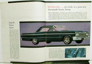 1964 Chevy Chevelle Impala Malibu Chevy II Nova Corvair Corvette Sales Brochure