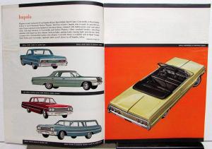 1964 Chevy Chevelle Impala Malibu Chevy II Nova Corvair Corvette Sales Brochure