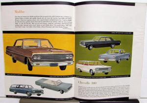 1964 Chevy Chevelle Impala Malibu Chevy II Nova Corvair Corvette Sales Brochure