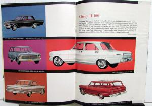 1964 Chevy Chevelle Impala Malibu Chevy II Nova Corvair Corvette Sales Brochure