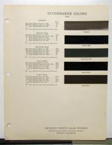 1935 Studebaker Paint Chips By Detroit White Lead Works