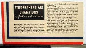 1935 Studebaker Dictator Commander President Chart Of The Air Sales Brochure