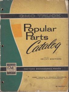 1955-1962 GMC Truck Dealer Popular Parts Catalog Book Pickup Garage Repair Shop