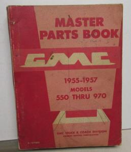 1955-1957 GMC Trucks Dealer Master Parts Books Models 550 Thru 970 H/D Repair