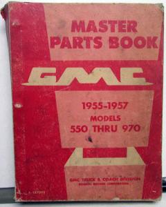 1955-1957 GMC Trucks Dealer Master Parts Books Models 550 Thru 970 H/D Repair