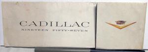 1957 Cadillac Dealer Color Folder Brochure Sixty Two Eldorado Fleetwood Limo 57