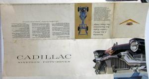 1957 Cadillac Dealer Color Folder Brochure Sixty Two Eldorado Fleetwood Limo 57