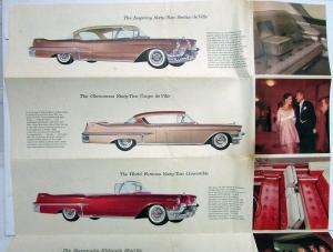 1957 Cadillac Dealer Color Folder Brochure Sixty Two Eldorado Fleetwood Limo 57