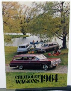 1964 Chevrolet Wagons Impala Belair Biscayne Chevelle Nova Greenbrier Brochure