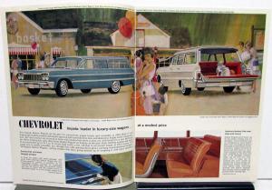 1964 Chevrolet Wagons Impala Belair Biscayne Chevelle Nova Greenbrier Brochure