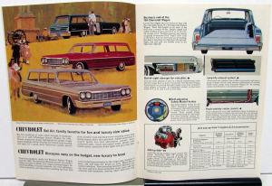 1964 Chevrolet Wagons Impala Belair Biscayne Chevelle Nova Greenbrier Brochure