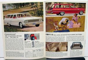 1964 Chevrolet Wagons Impala Belair Biscayne Chevelle Nova Greenbrier Brochure