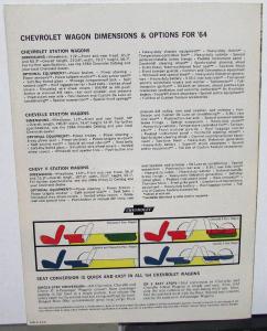 1964 Chevrolet Wagons Impala Belair Biscayne Chevelle Nova Greenbrier Brochure