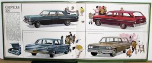 NOS 1964 Chevrolet Chevelle 300 Malibu Super Sport Wagon Sales Brochure Original