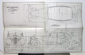 1939 Studebaker Champion 5 Passenger Sedan Dimensional Diagram