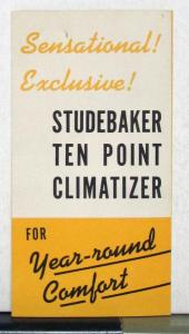 1939 Studebaker Commander Ten Point Climatizer Sales Brochure