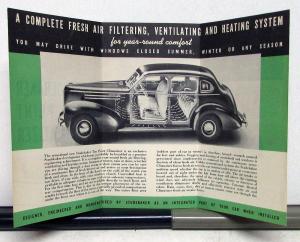 1939 Studebaker Commander Ten Point Climatizer Sales Brochure