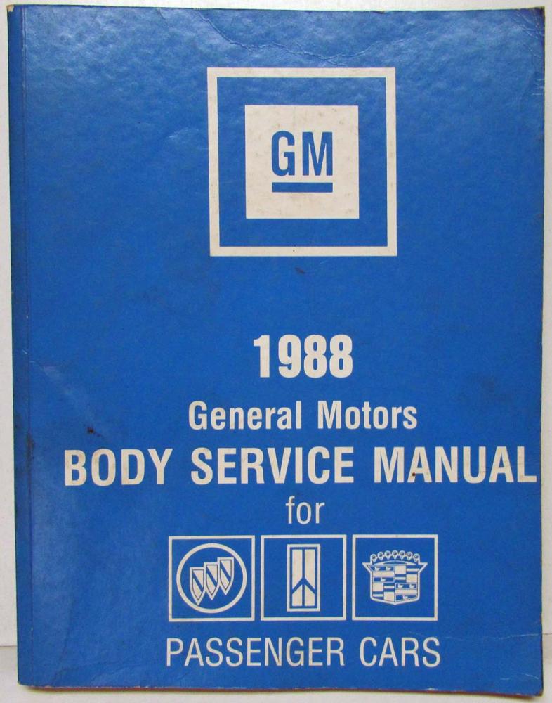 1988 Buick Oldsmobile Cadillac GM Body Service Manual Toronado Eldorado