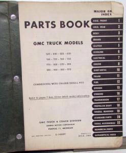 1949 GMC Truck Dealer Heavy Duty Parts Book H Series 520 Thru 970 Original