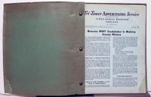 1940 Studebaker Commandor President Champion Comparisons Sales Booklet