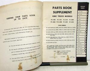 1950 GMC Truck Dealer Parts Book Supplement Pickups 100 150 250 280 300 350