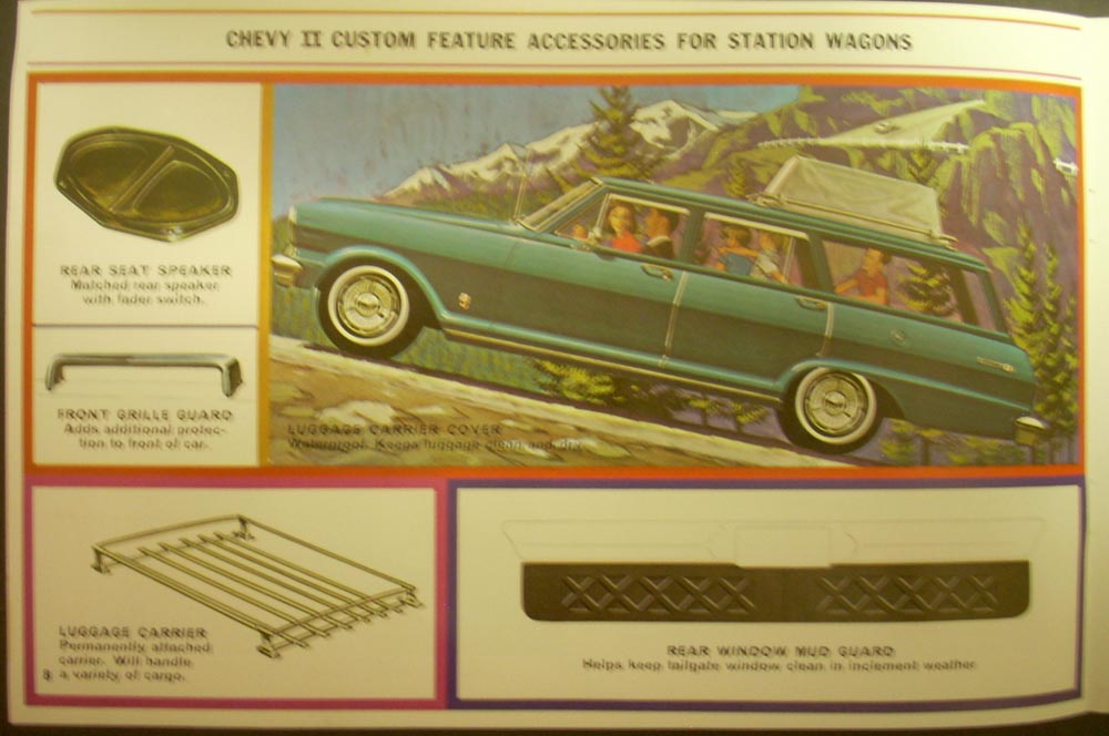 1964 Chevrolet Chevy II & Wagon Custom Features Accessories Brochure Original
