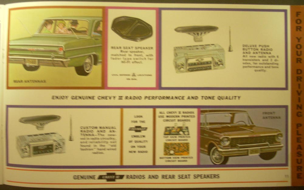1964 Chevrolet Chevy II & Wagon Custom Features Accessories Brochure Original