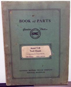 1936 GMC Truck Dealer Parts Book Catalog T-18 Chassis General Motors GM Original