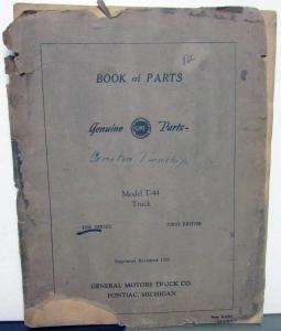 1930 GMC Truck Dealer Parts Book Catalog T-44 General Motors GM Original