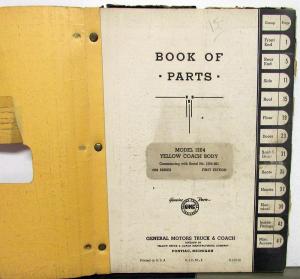 1938 GMC Truck Dealer Parts Book Catalog Model 1204 Yellow Coach Body Bus Orig