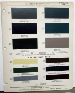 1948 Studebaker Commander Champion Paint Chips By Ditzler