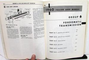 1960 Ford Falcon Service Shop Repair Manual
