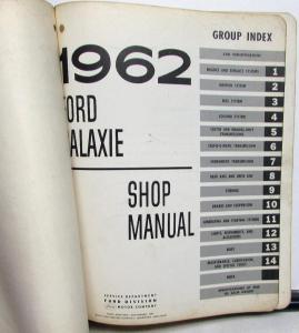 1962 Ford Galaxie 500 and Station Wagons Service Shop Repair Manual