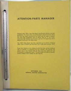 1973-1975 Chevrolet GMC Truck Dealer Heavy Duty Series 7-9 Parts Book Gas Diesel