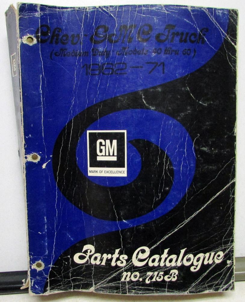 1962-1971 Chev-GMC Canadian Truck Dealer Parts Book Medium Duty Series 40-60 GM