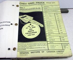 1962-1971 Chev-GMC Canadian Truck Dealer Parts Book Medium Duty Series 40-60 GM