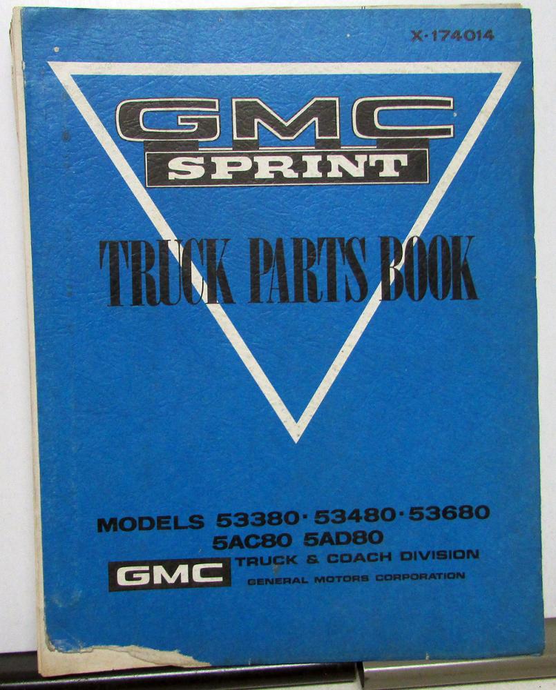 1971-1974 GMC Truck Dealer Parts Book Sprint 307 350 400 454 Original