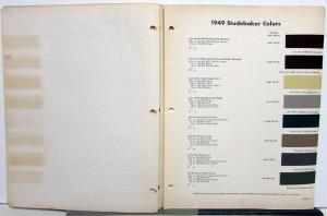1949 Studebaker Commander Champion Paint Chips By DuPont