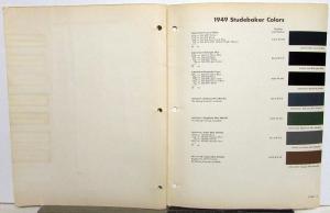 1949 Studebaker Commander Champion Paint Chips By DuPont