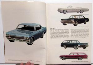 1965 Chevrolet Chevelle Corvair Chevy II Corvette Color Sales Brochure ORIGINAL