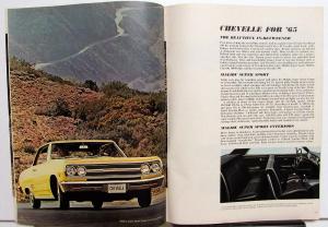 1965 Chevrolet Chevelle Corvair Chevy II Corvette Color Sales Brochure ORIGINAL