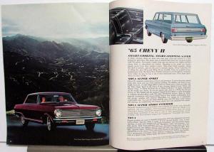 1965 Chevrolet Chevelle Corvair Chevy II Corvette Color Sales Brochure ORIGINAL