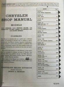 1951 - 1952 Chrysler Shop Service Manual