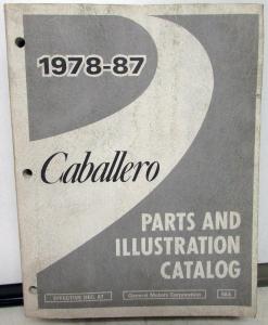 1978-1987 GMC Truck Dealer Parts Book Catalog Caballero Text & Illustration GM