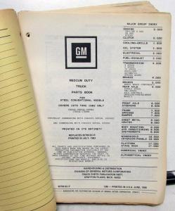 1979-1982 GMC Chevy Truck Dealer Parts Book Catalog Medium Duty C5D C6D C7D GM